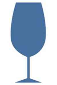ボルドー型グラス、ボルドーワイン、カベルネ・ソーヴィニョンやメルロー向け