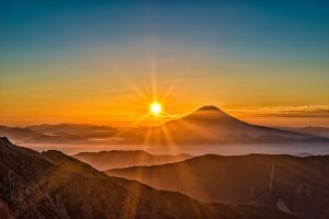 通帳ケース_運気アップ_富士山_日の出